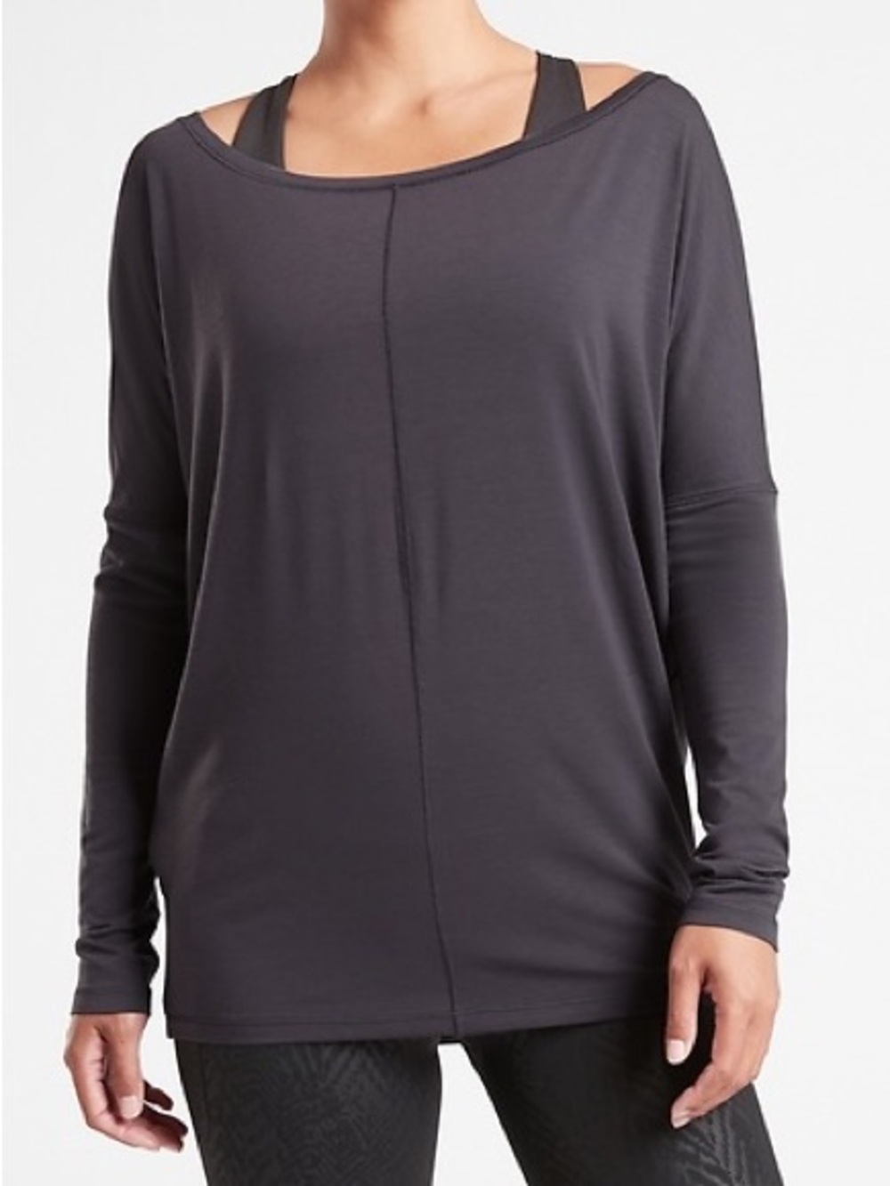 Athleta Essence Flow Top Charcoal size XS